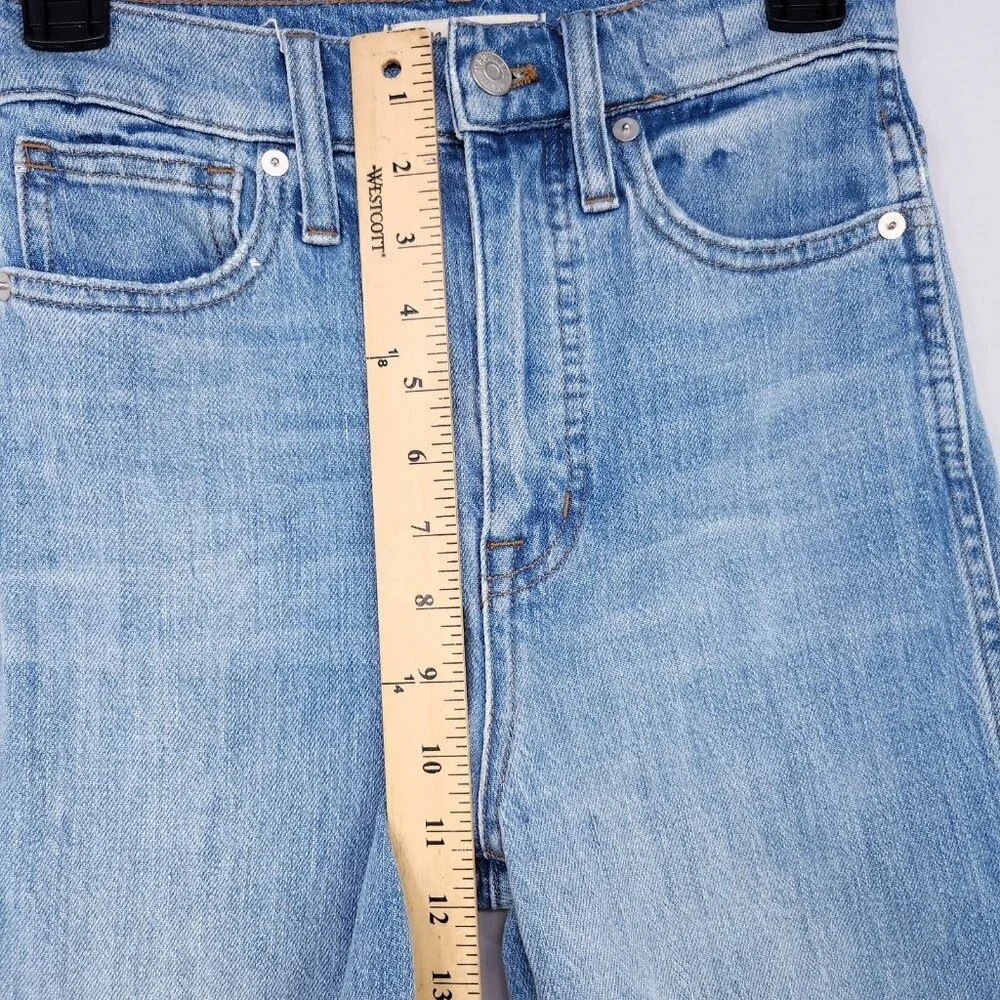 Madewell Jeans 11" High-Rise Flare Women's Size 24 Medium Wash Stretch - Picture 7 of 14